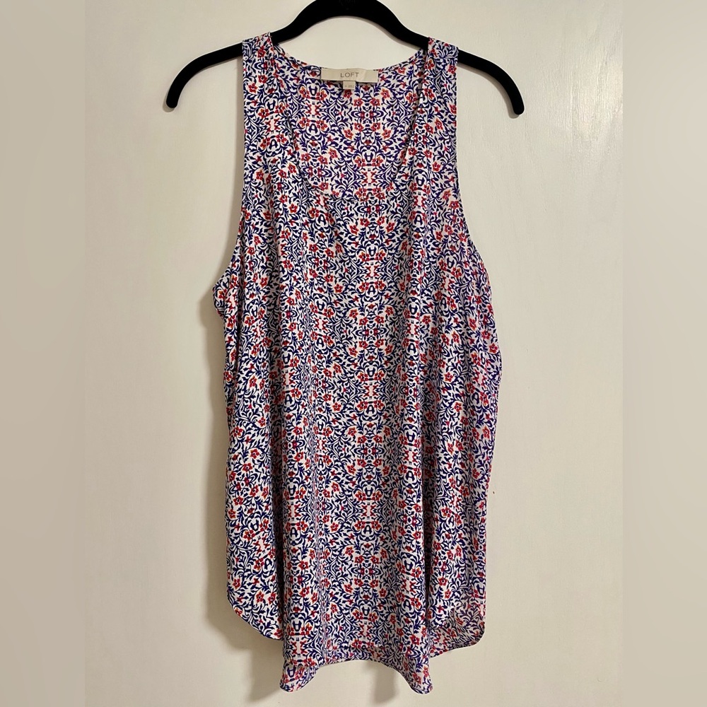 LOFT Multicolor Floral Pattern Top